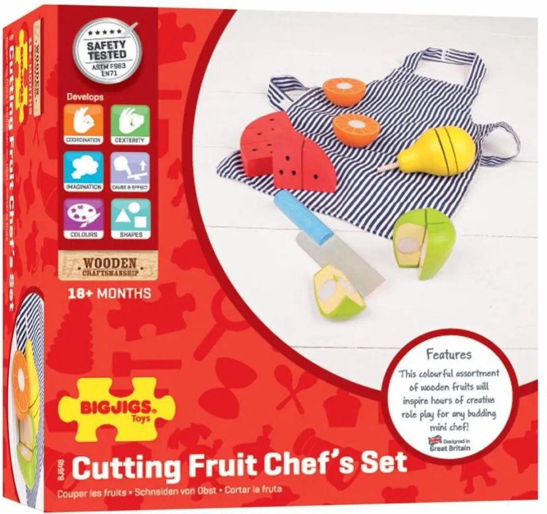 BIGJIGS Snijset Fruit BJ648 - Blauw