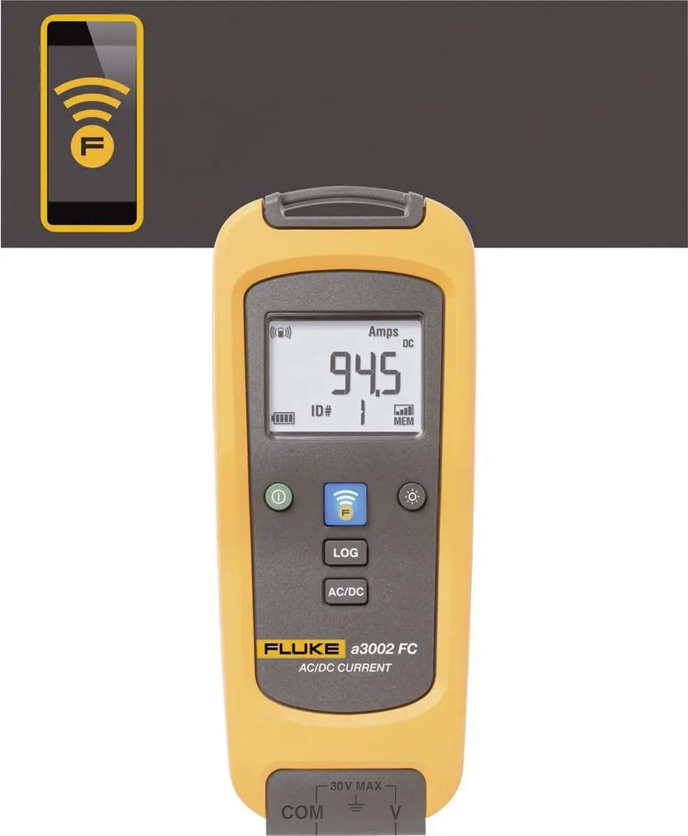 Fluke FLK-a3002 FC Stroomtang, Multimeter Digitaal Datalogger CAT III 1000 V, CA
