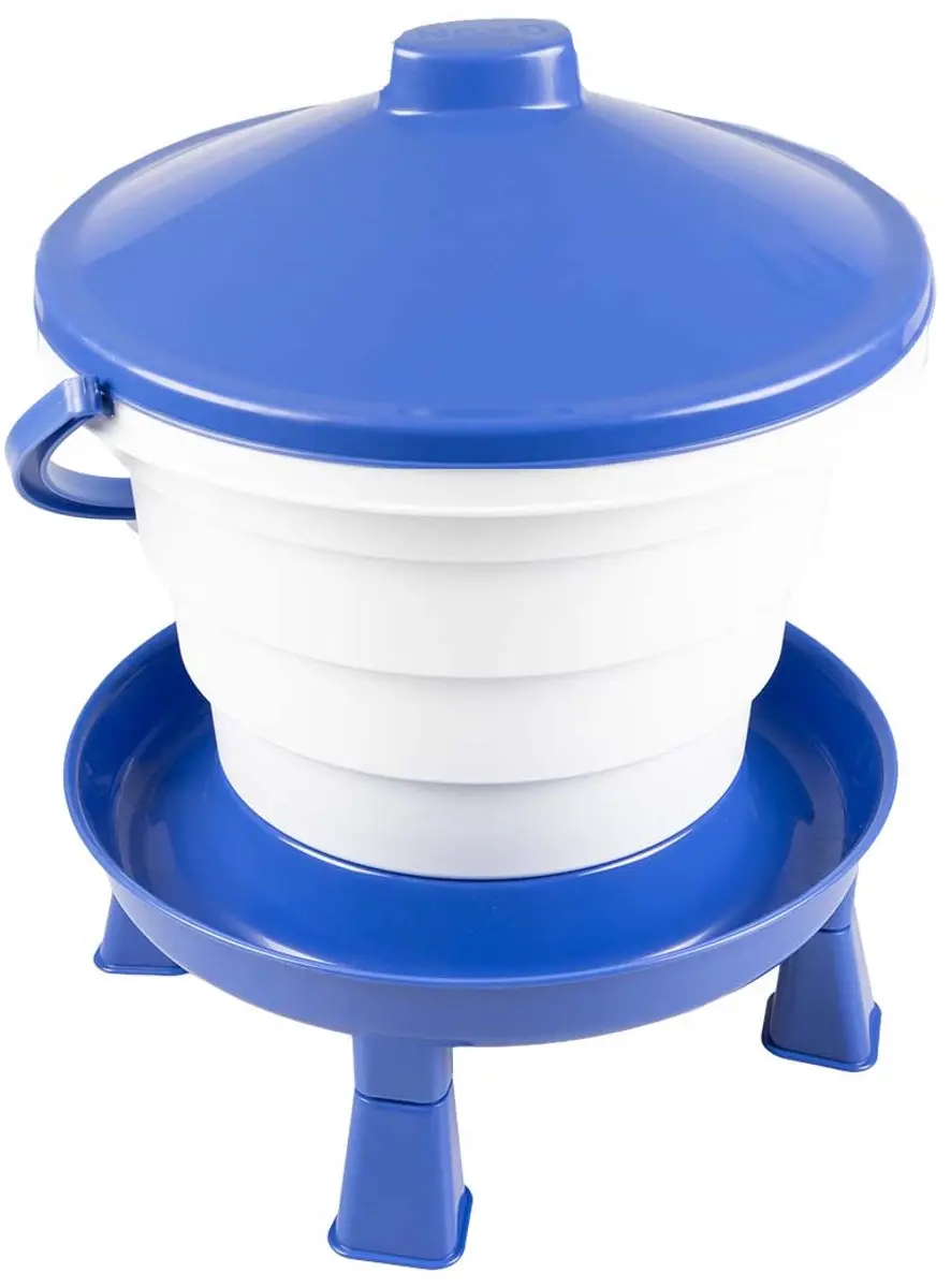 duvoplus dinner time drinkemmer met handvat & pootjes voor pluimvee 15L-39x39x46
