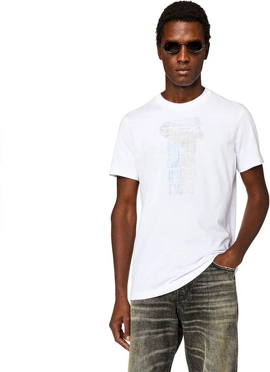 Diesel Diegor K68 T-shirt Met Korte Mouwen Wit S Man