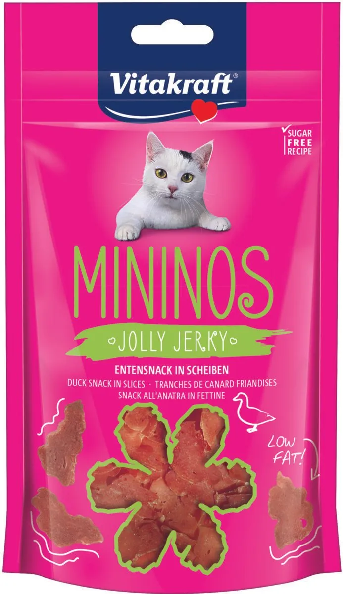Vitakraft Mininos Jolly Jerky Eend Kattensnack 40g