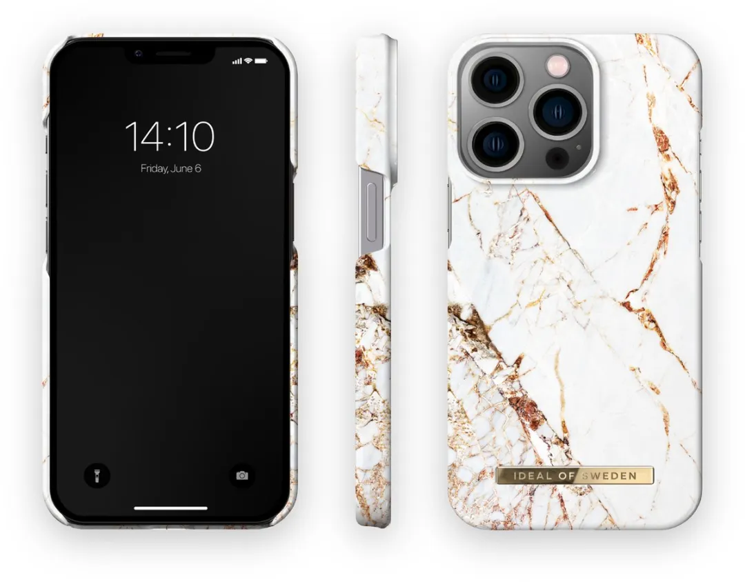 iDeal of Sweden iPhone 14 Pro Hoesje - Carrara Gold