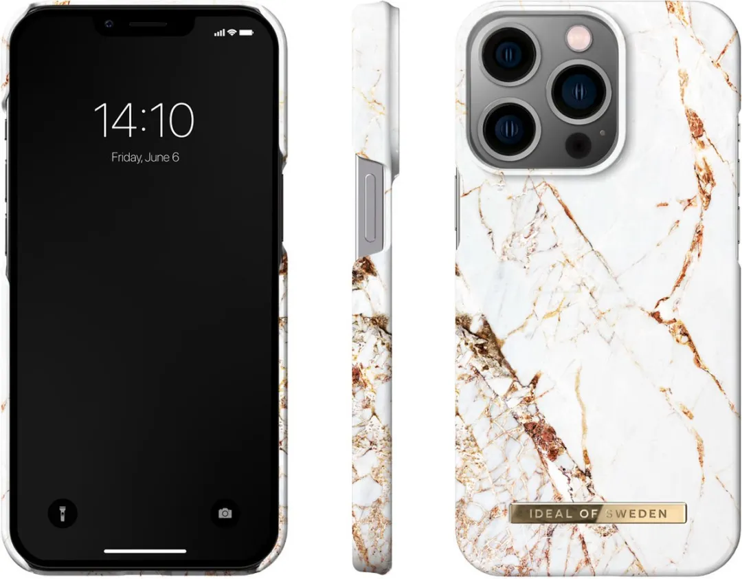iDeal of Sweden iPhone 14 Pro Hoesje - Carrara Gold