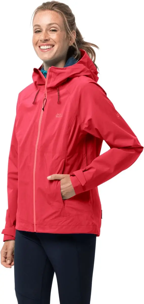 Jack Wolfskin Highest Peak 3L Damesjack - Rood - L - afbeelding 2 van 4