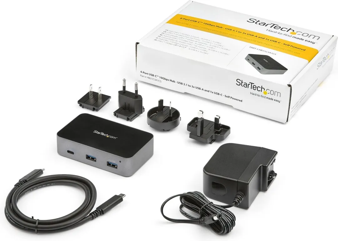 Startech HB31C3A1CS USB Hub 4 Poorten - Zwart/Grijs