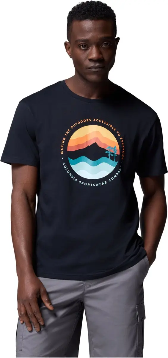 Columbia Path Lake II Graphic Tee, Mannen, Zwart, T-shirt, maat: M