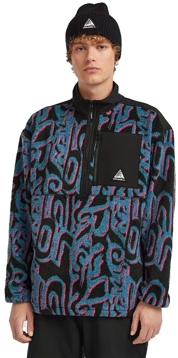 O´neill Fwc Play Hyper Fleece Met Halve Rits Zwart XL Man