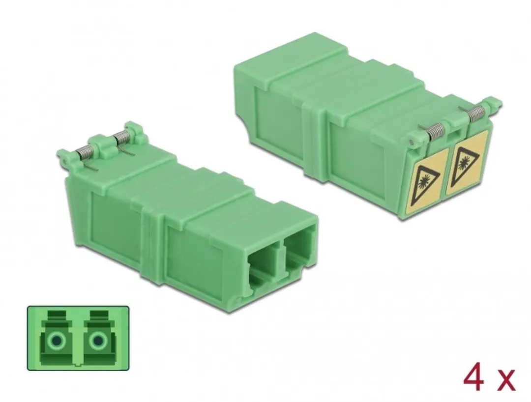 Delock LC Duplex Koppler 85927 - 4 Stuks - Groen