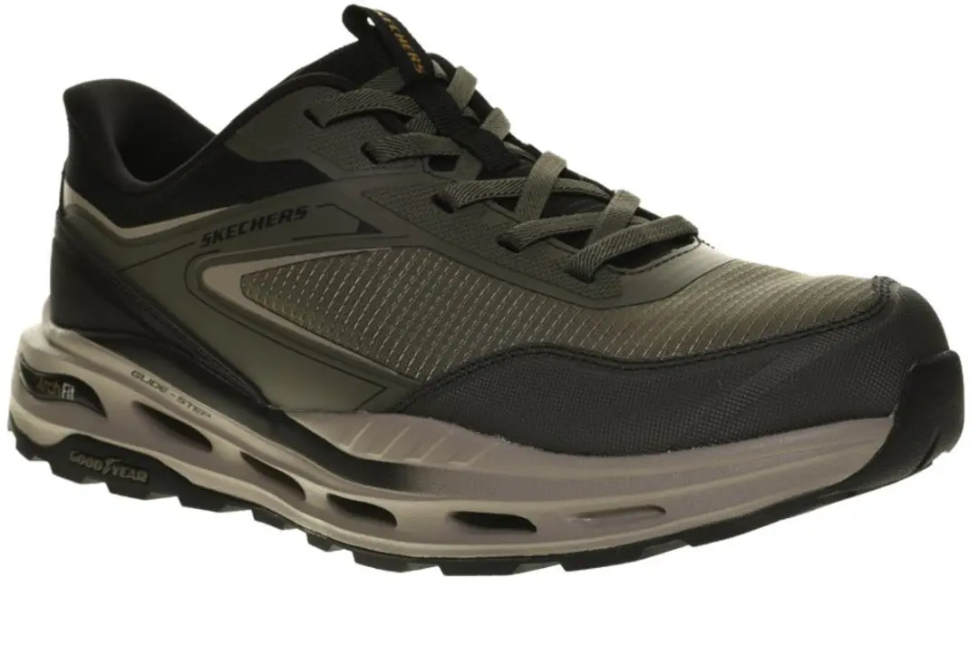 Skechers Arch Fit Orvan Ultra Talon Instappers - Olive - afbeelding 2 van 6