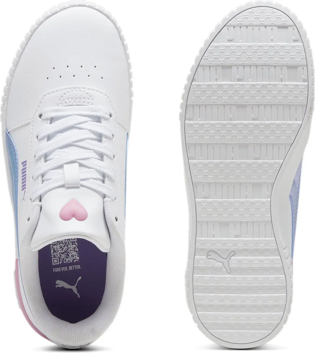 PUMA Carina 2.0 Bouncy Sky Jr Meisjes Sneakers - Wit/Lavendel - afbeelding 5 van 6