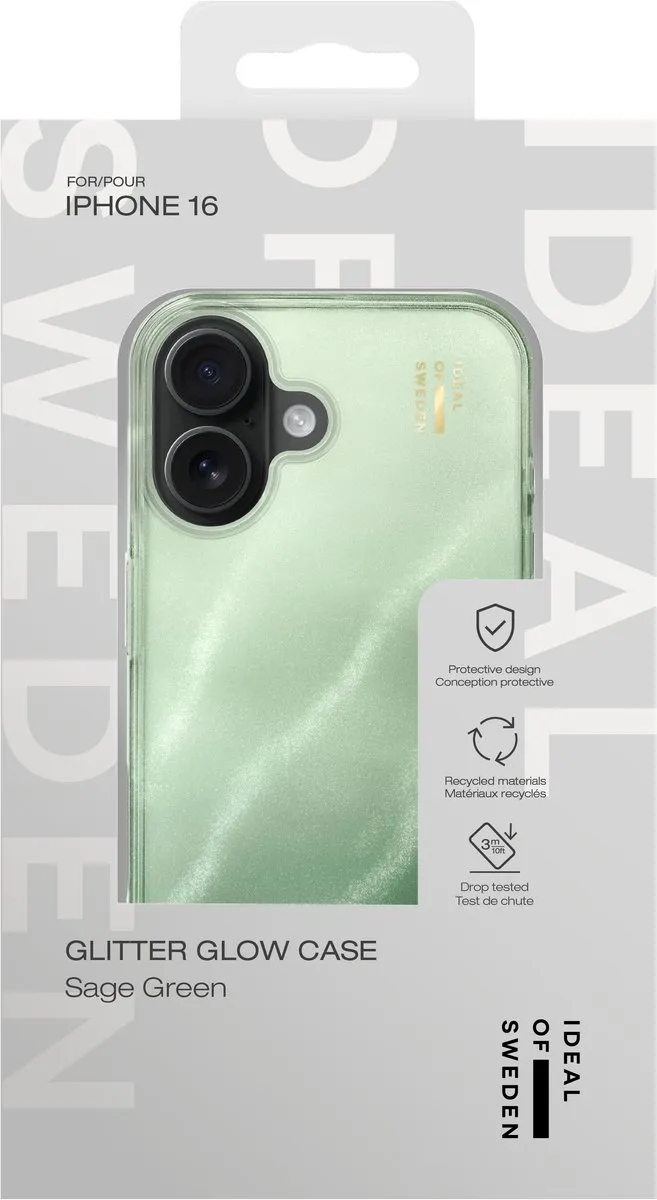 iDeal of Sweden Clear Case iPhone 16 - Sage Green - IDS-16-CC-SG
