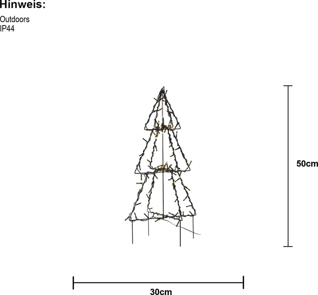 Star Trading Foldy Light Tree Buiten Kerstboom - 50cm - 90 Lichtpunten - afbeelding 2 van 6