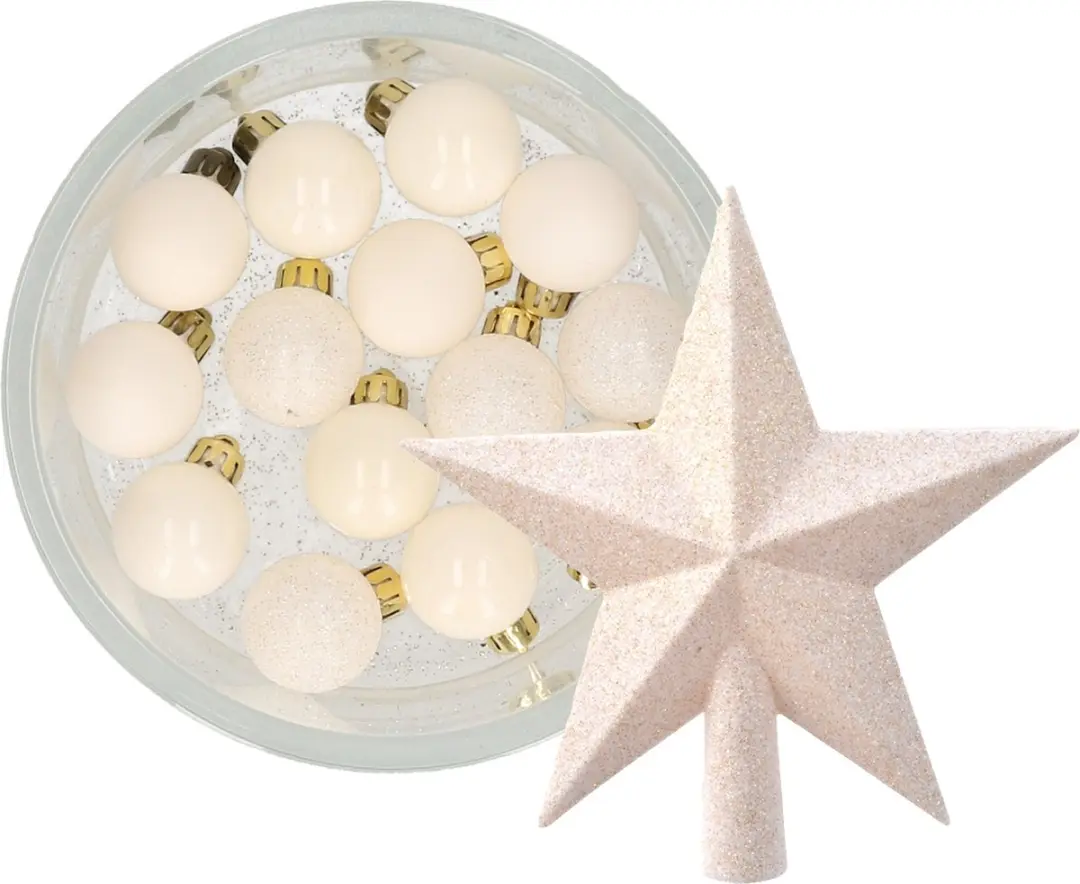 Decoris kerstballen 14x st 3 cm