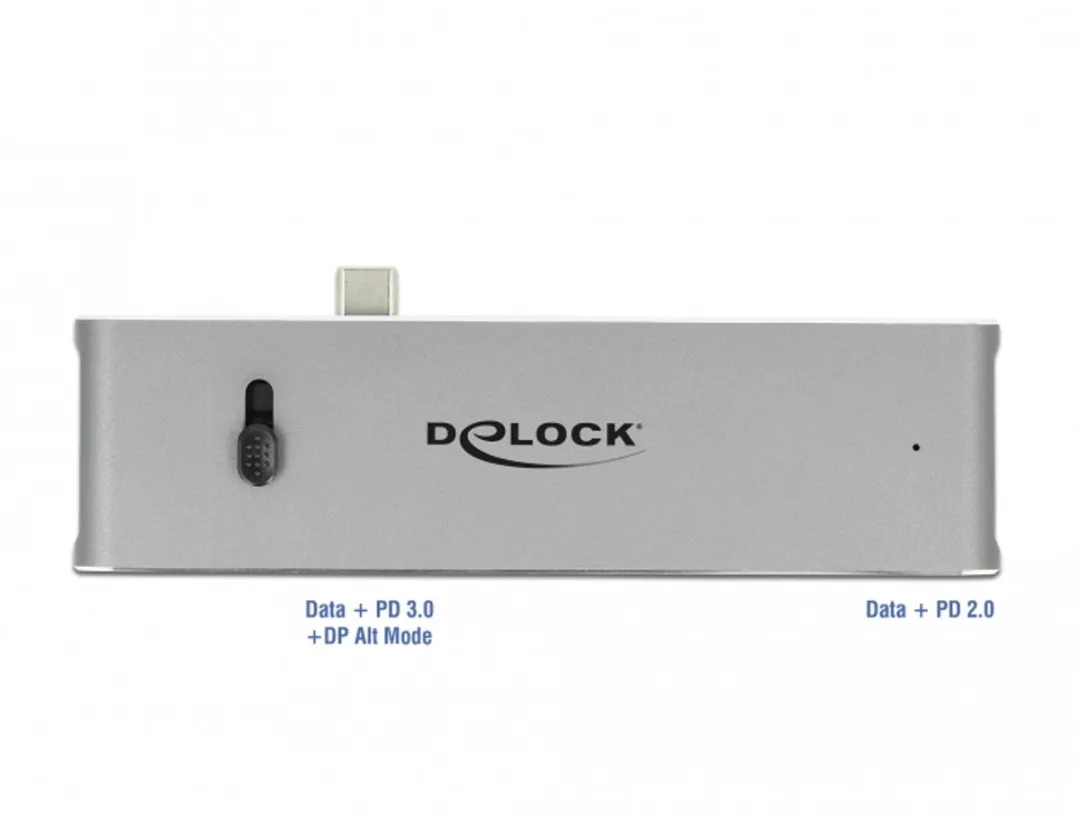 Delock 87752 Docking Station - USB-C/HDMI/USB 3.2/SD - Grijs