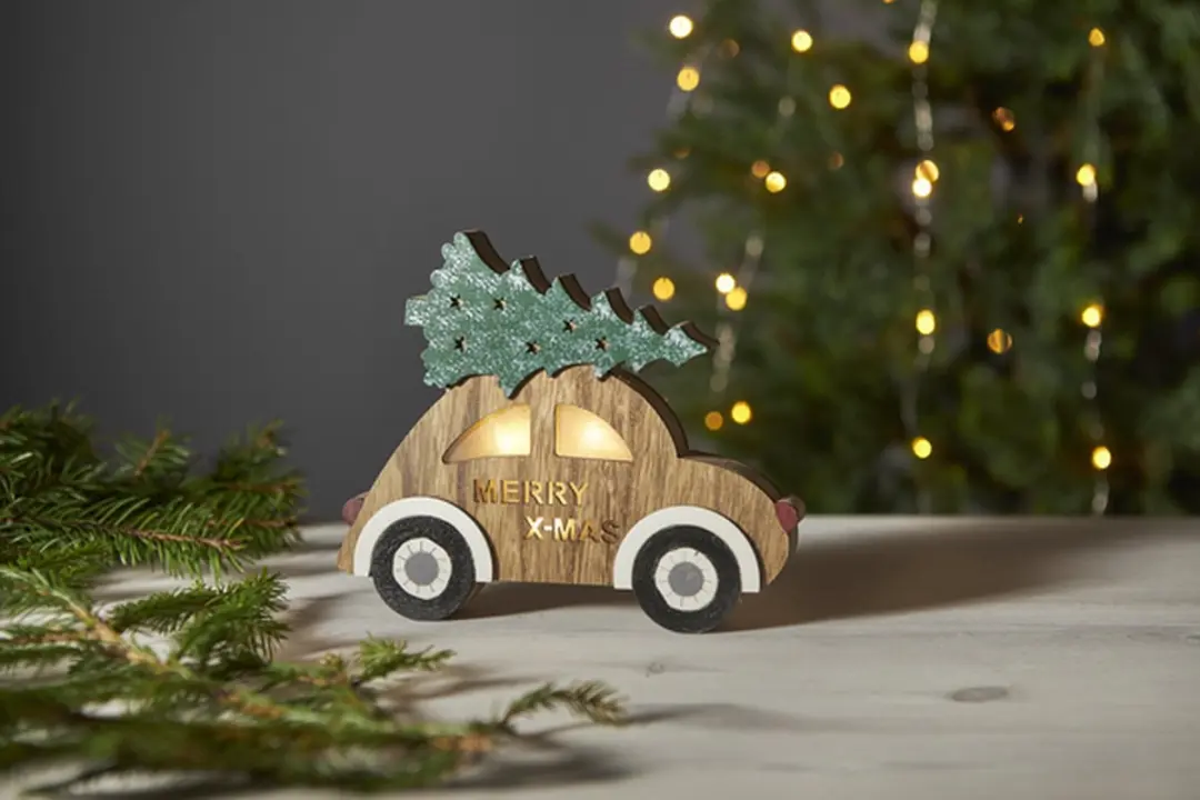 Star Trading Billy Kerstauto 17cm - Warm Wit - afbeelding 5 van 6