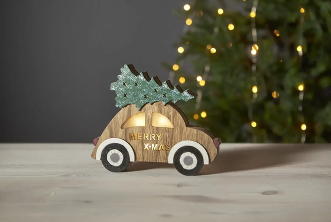 Star Trading Billy Kerstauto 17cm - Warm Wit - afbeelding 4 van 6