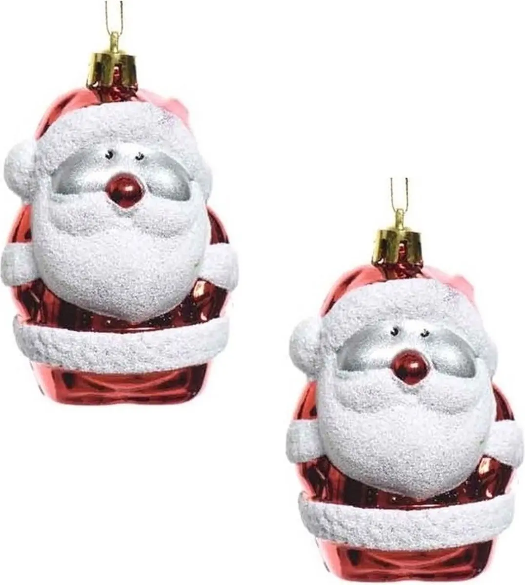 Decoris Kersthangers 2x kerstman figuurtjes