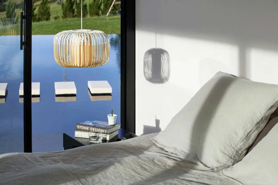 Forestier Bamboo Light S Hanglamp Ø35cm - Rood - afbeelding 3 van 5