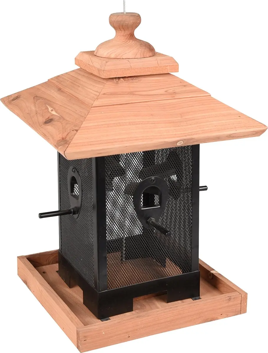 Flamingo Voedersilo Leya Hout Noten