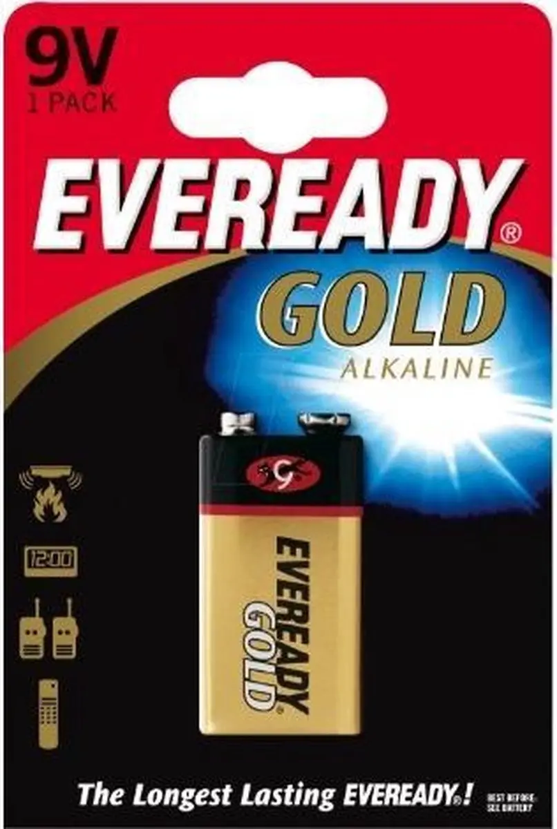 Energizer Eveready Gold 9V Alkaline Batterij