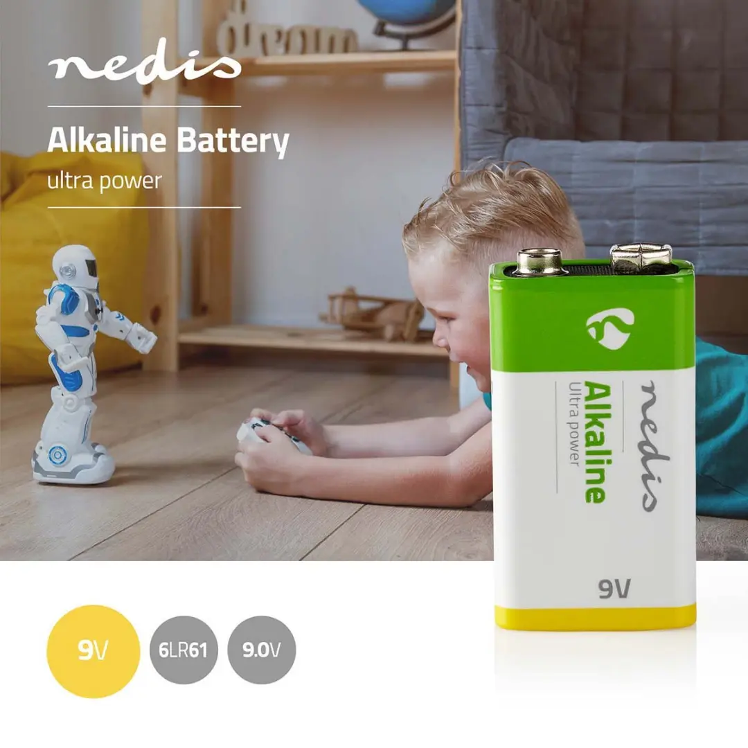 Nedis Alkaline Batterij 9V 6LR61 - afbeelding 2 van 6