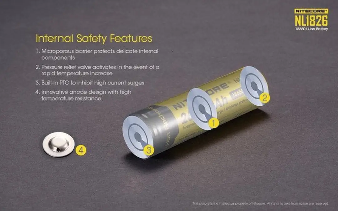 Nitecore NC-18650/26 Li-ion Oplaadbare Batterij 2600mAh - afbeelding 3 van 3