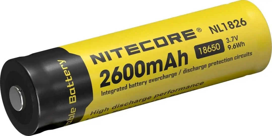 Nitecore NC-18650/26 Li-ion Oplaadbare Batterij 2600mAh