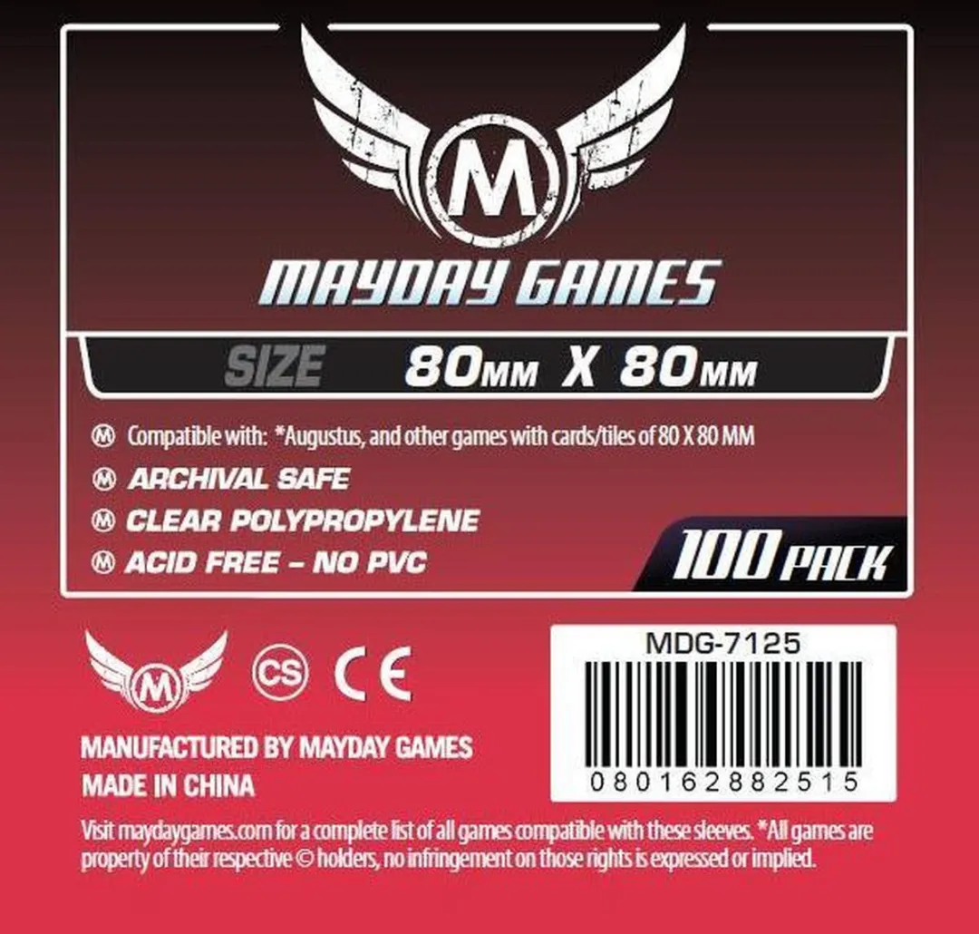100 Mayday Games Card Sleeves 80 x 80mm (MDG-7145)