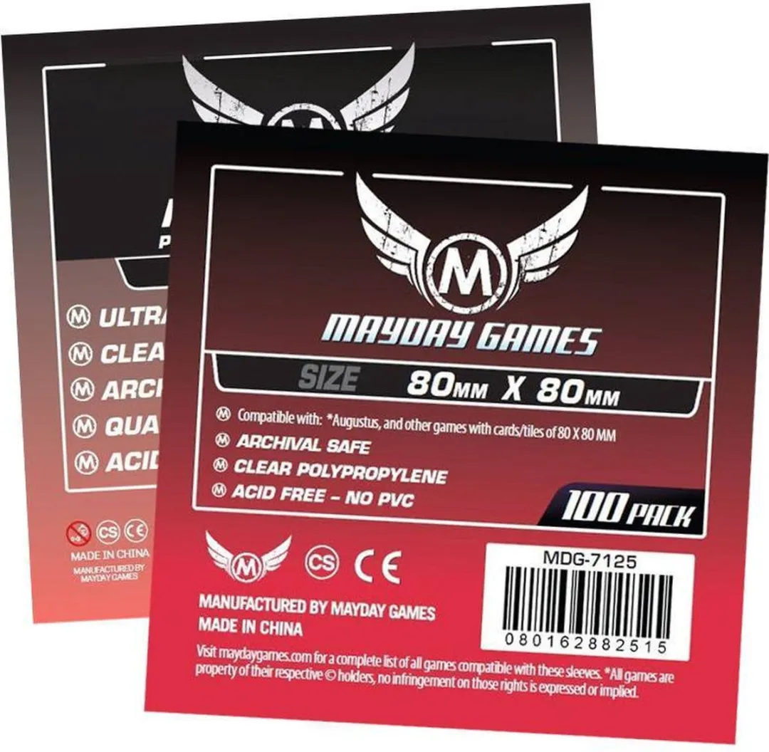 100 Mayday Games Card Sleeves 80 x 80mm (MDG-7145)