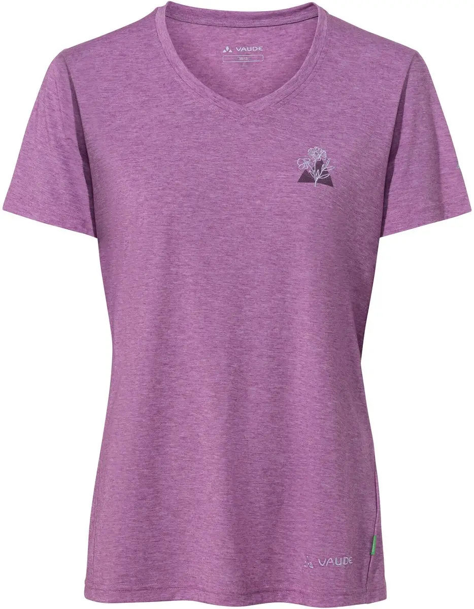 Vaude Skomer Print Iii T-shirt Met Korte Mouwen Paars,Roze 42 Vrouw