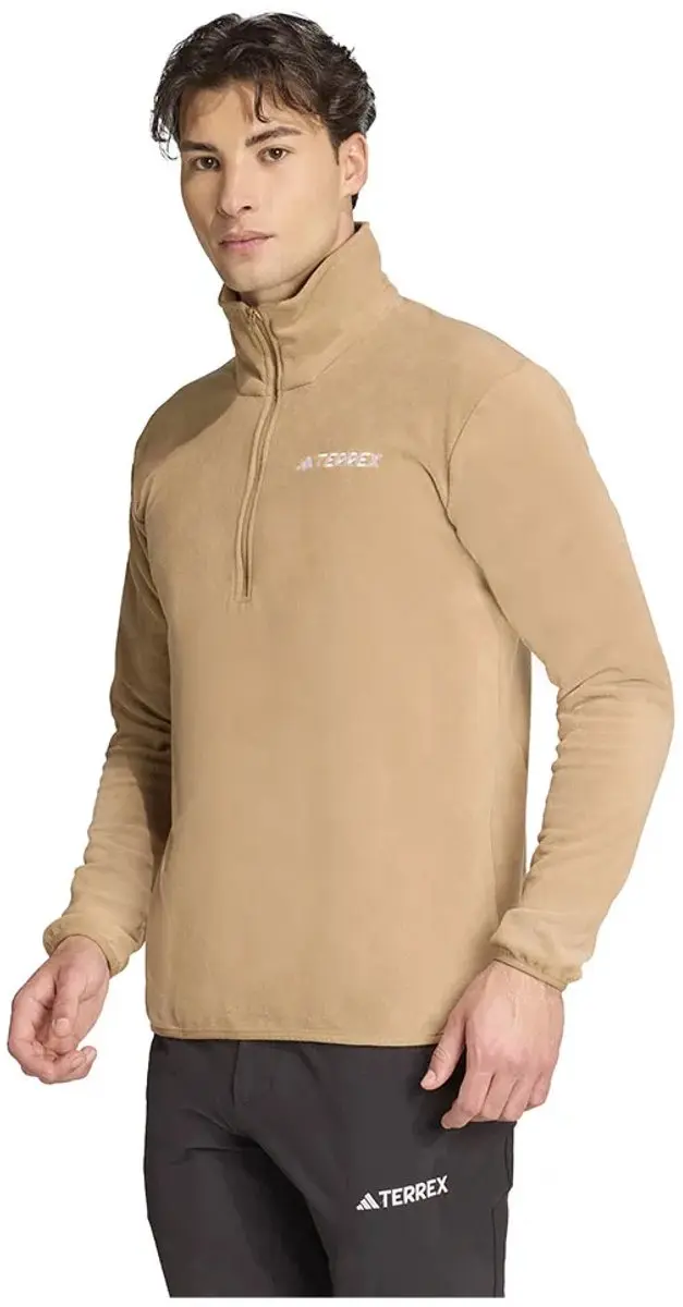 Adidas Multi Essentials Fleece Met Halve Rits Beige 2XL Man