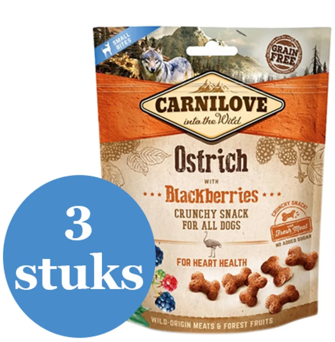 Carnilove Struisvogel & Zwarte Bes Crunchy Snack 600g