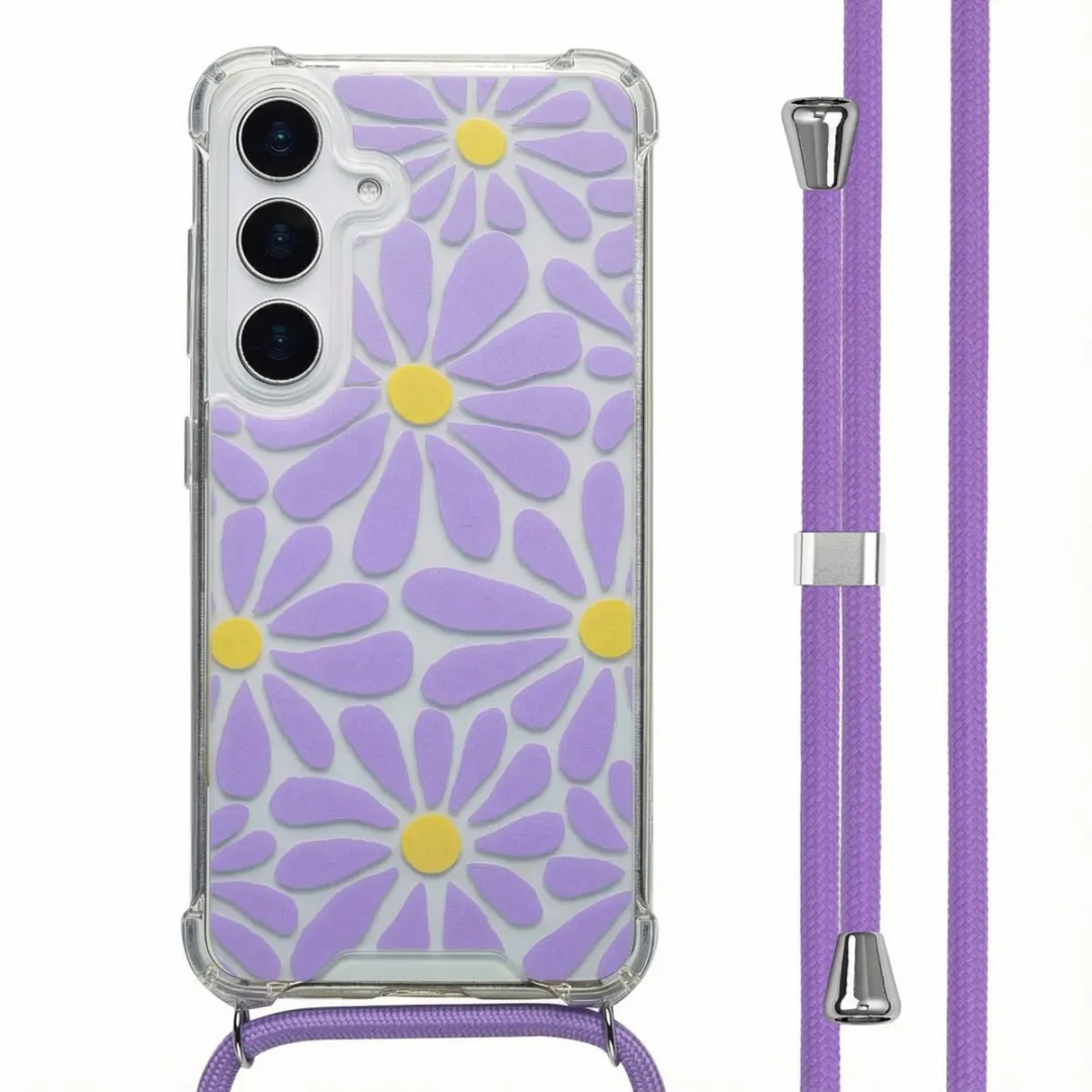 Imoshion Hoesje Samsung Galaxy S25 Tropical Violet Flowers Connect