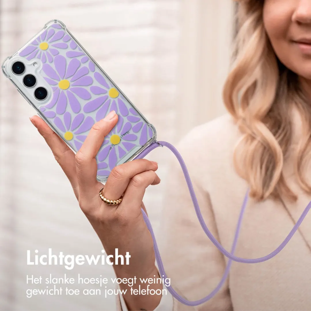 Imoshion Hoesje Samsung Galaxy S25 Tropical Violet Flowers Connect