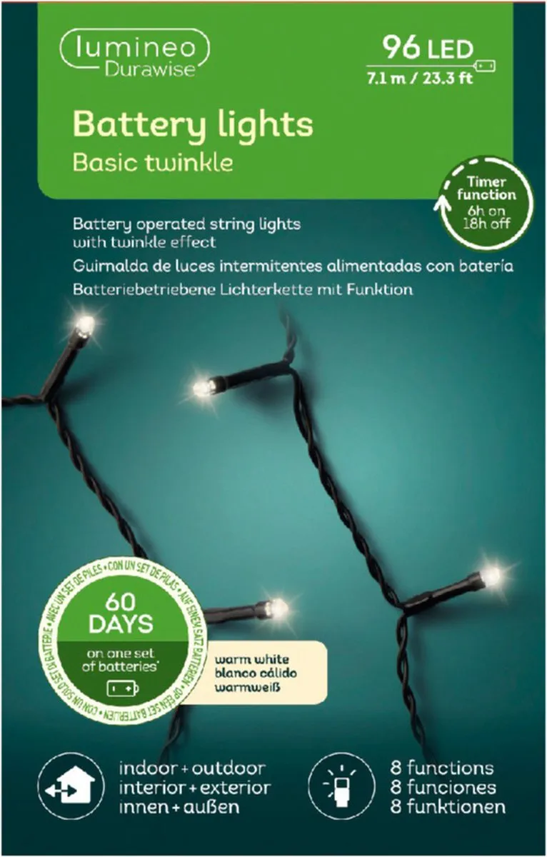 Decoris Kerstverlichting Twinkle 96 Lampjes