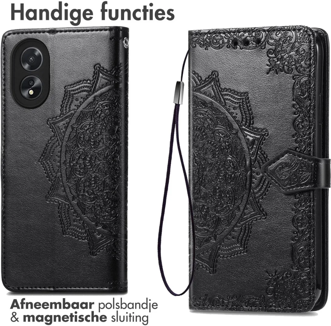 Imoshion Hoesje Oppo A18/A38 Mandala Bookcase - Zwart