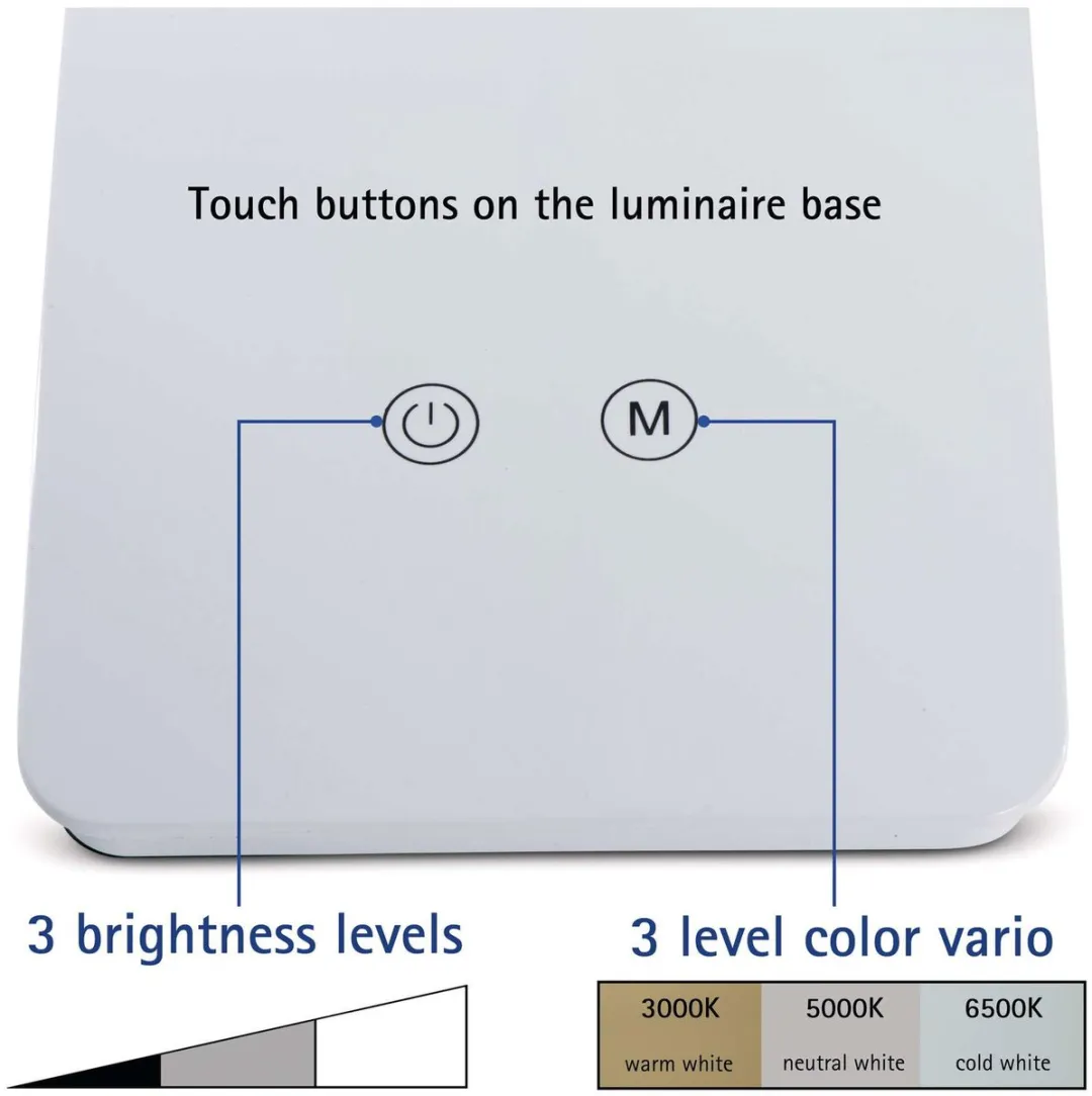MAULpearly LED Bureaulamp Wit - Dimbaar - 5W