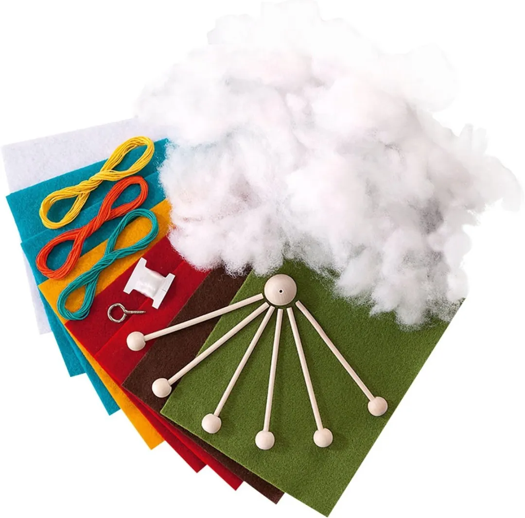 Folia Knutselset Mobiel Bosdieren DIY Vilt - 14-delig - Multicolor
