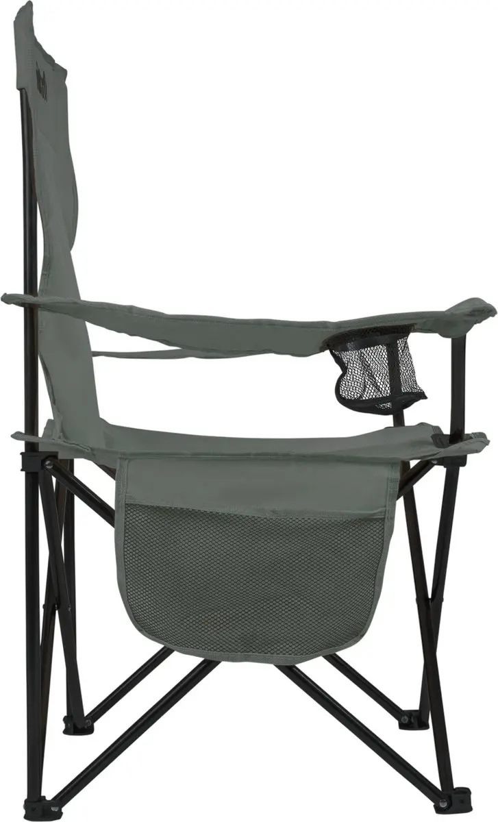VirtuFit Opvouwbare Campingstoel met Armsteunen - Grijs - afbeelding 2 van 6