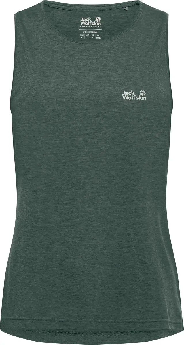 Jack Wolfskin WILDTRAIL TANK TOP W Dames Outdoorshirt-sago palm