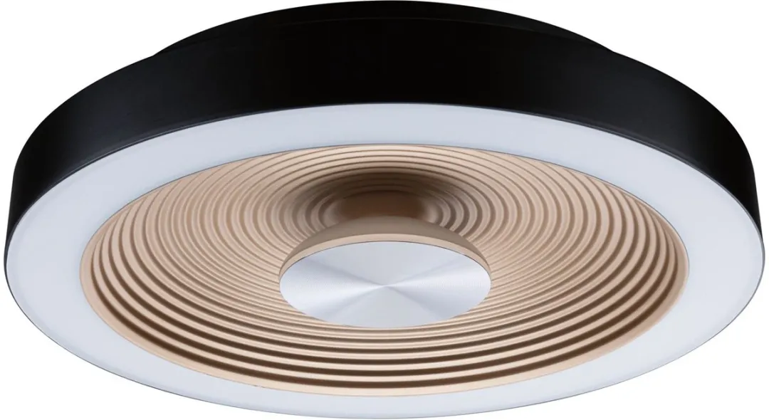 Paulmann Volea LED Plafondlamp IP44 32cm - Zwart/Goud