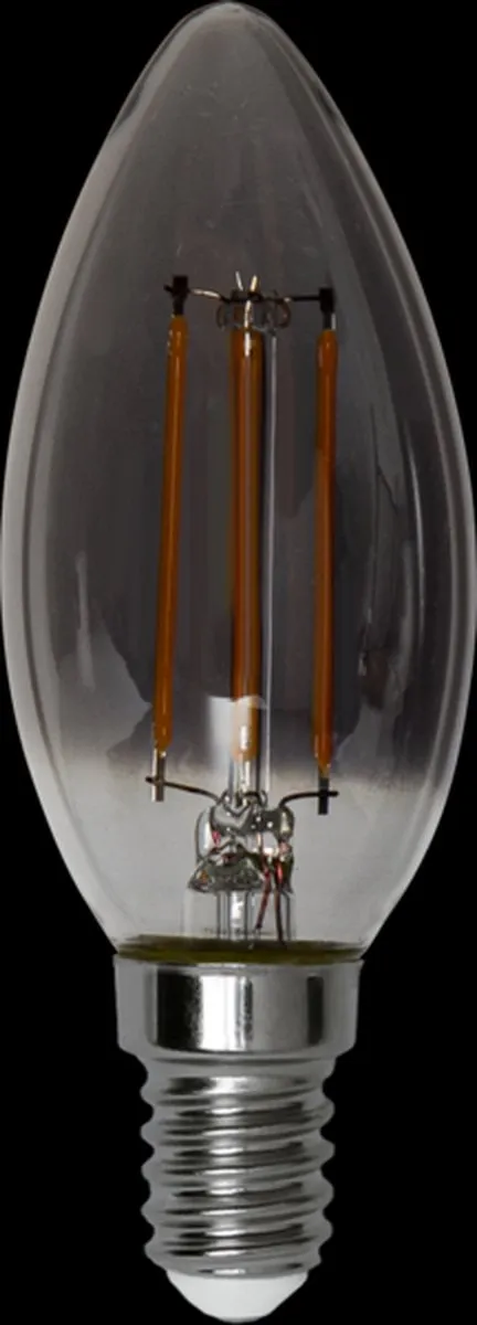 Star Trading Kaarslamp E14 2.9W - Rookglas - Dimbaar