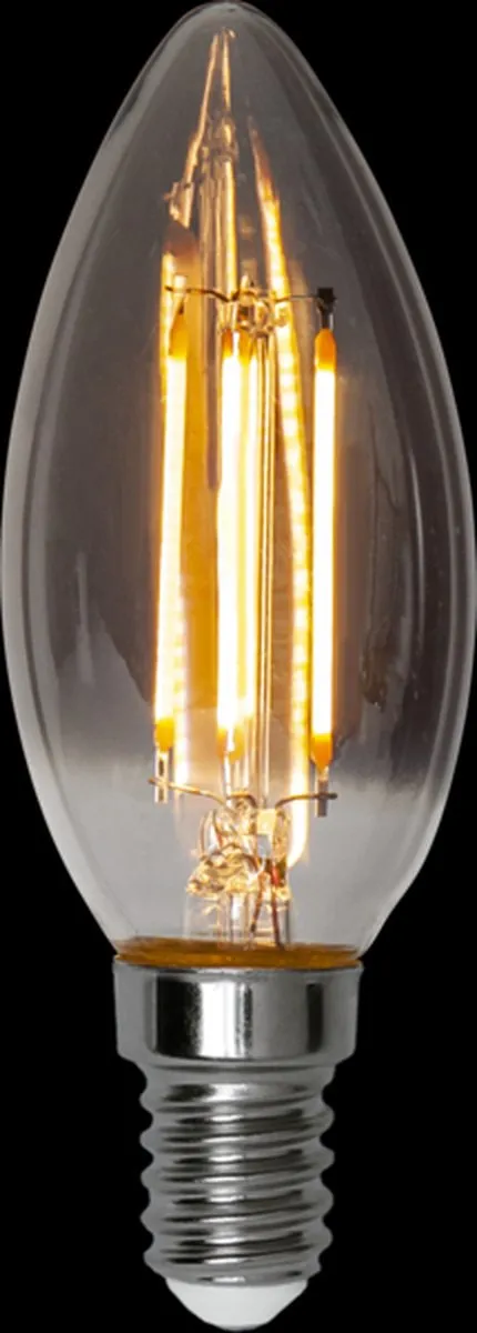 Star Trading Kaarslamp E14 2.9W - Rookglas - Dimbaar