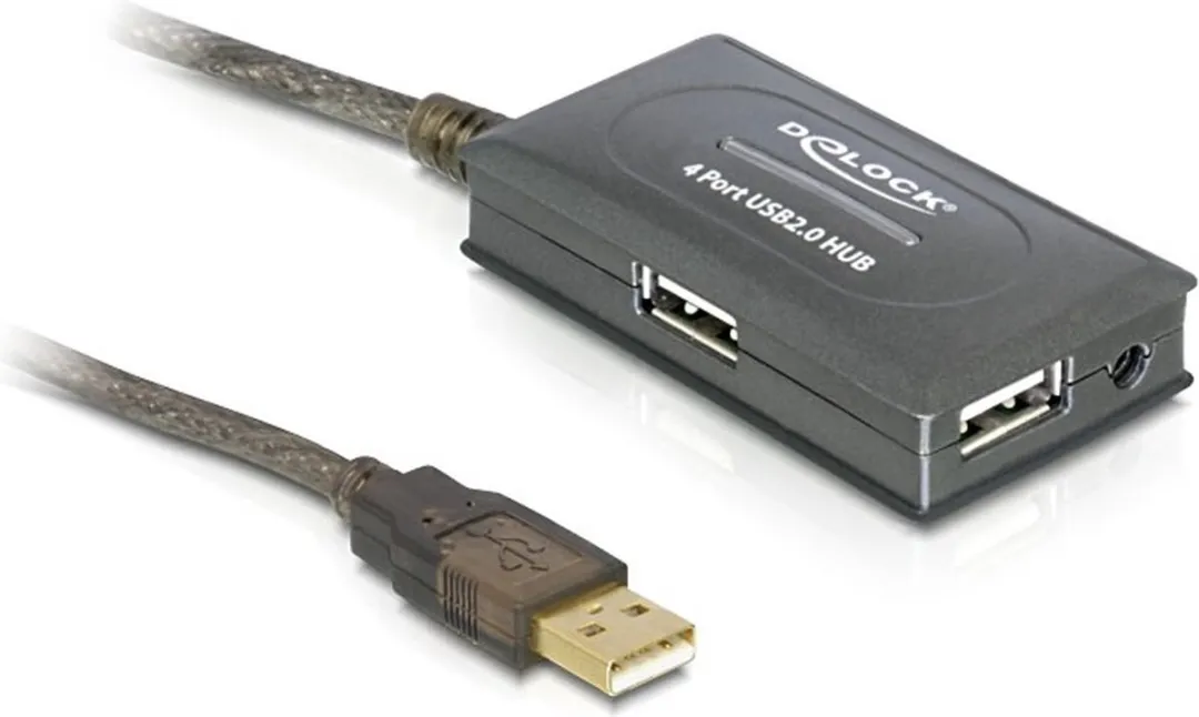 Delock USB 2.0 Verlengkabel & Hub 10m