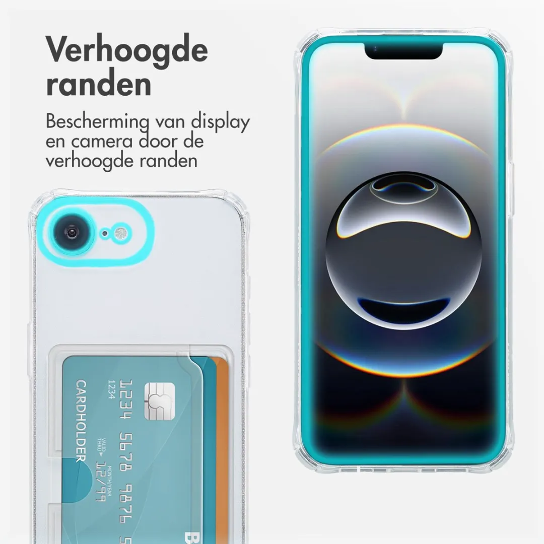 Imoshion Hoesje iPhone 16e - Pasjeshouder 2 Stuks - Transparant