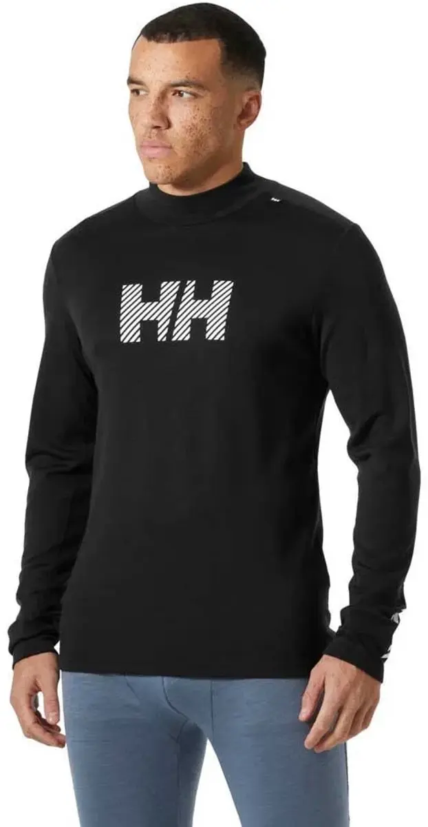 Helly Hansen Lifa Merino Midweight Logo T-shirt Met Lange Mouwen Zwart 2XL Man