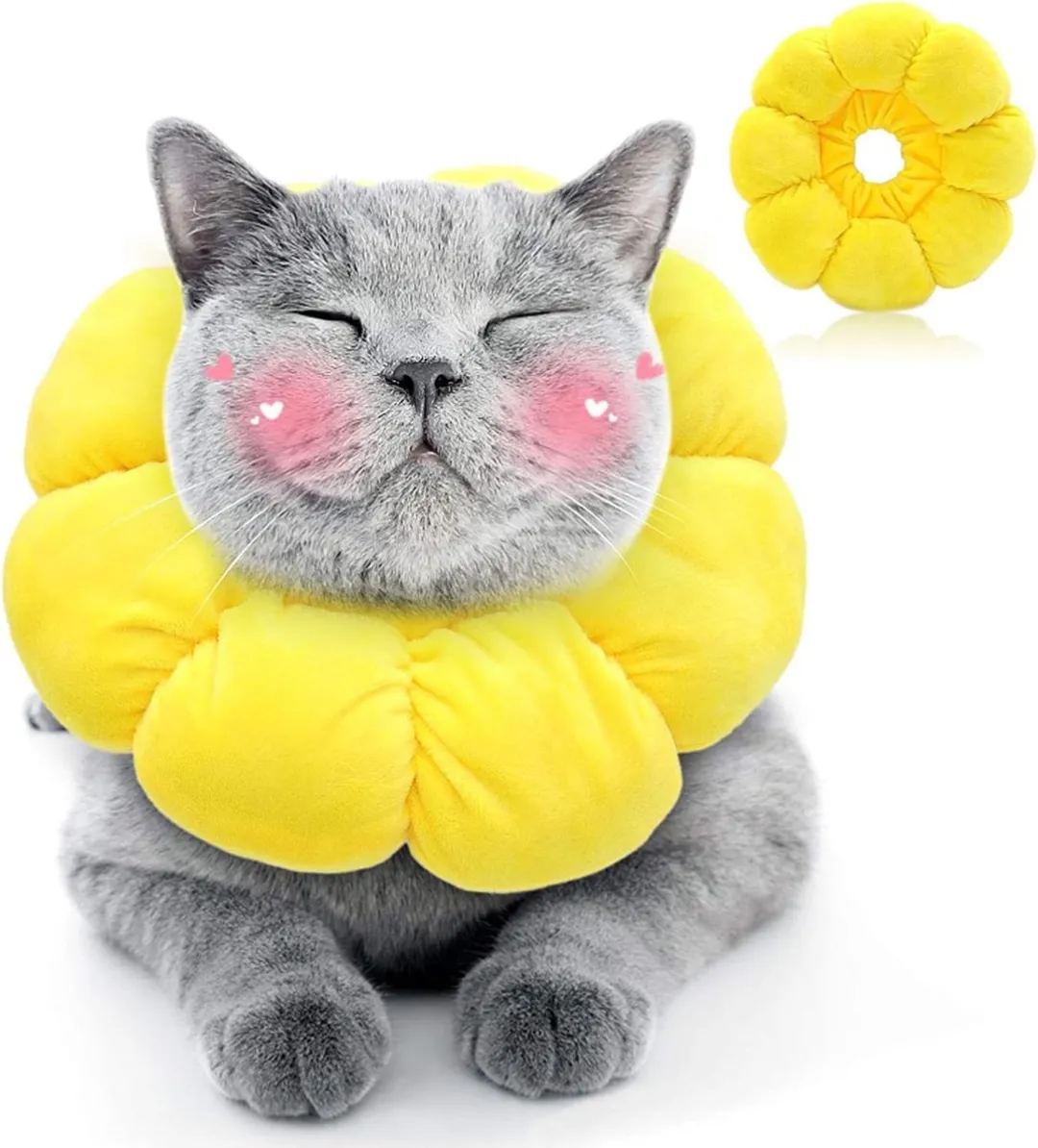 Dog Toy Kattenherstelhalsband Zonnebloem Geel