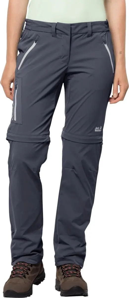 Jack Wolfskin Overland Zip Away Pants Dames - Marineblauw - afbeelding 2 van 5