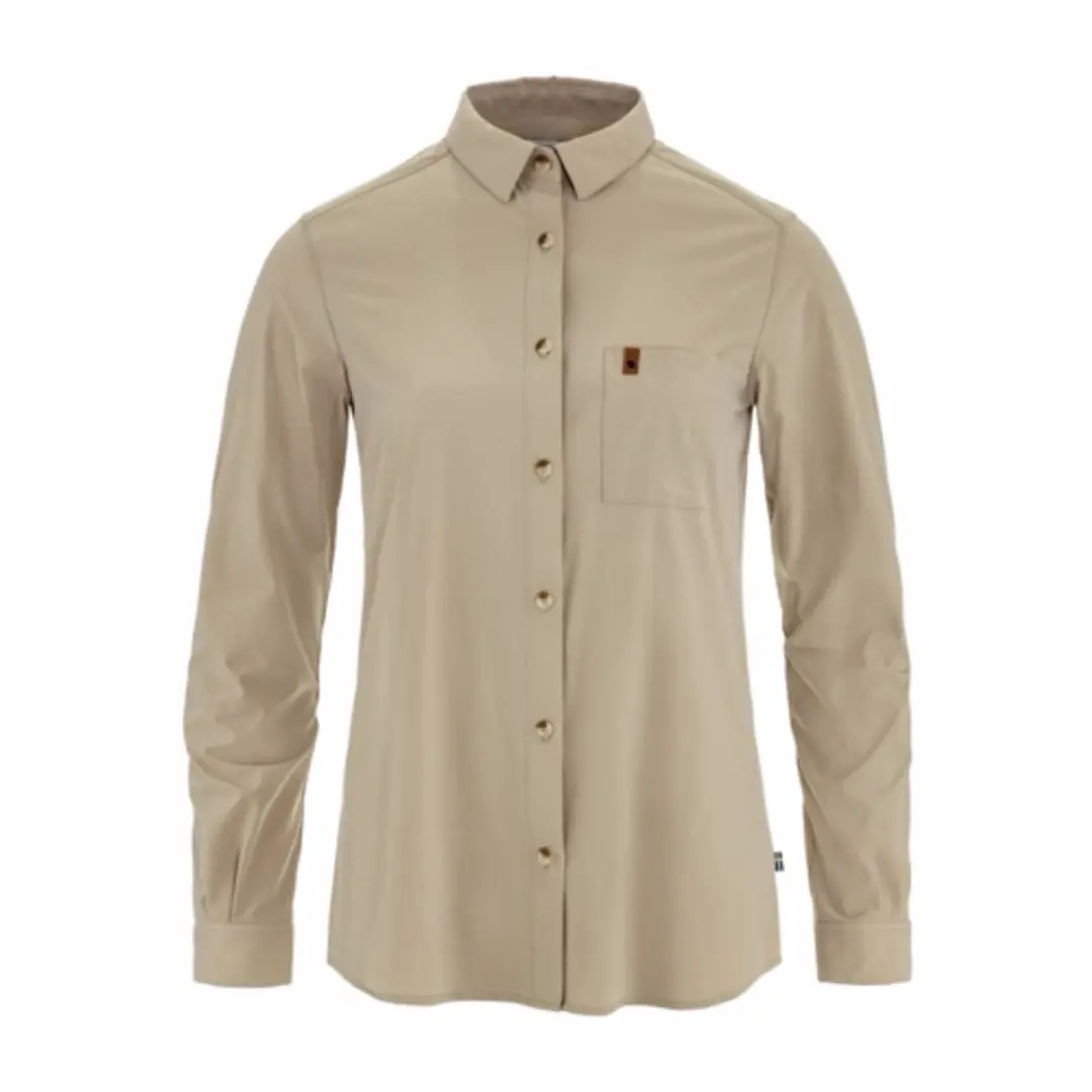 Blouse Fjällräven Women Övik Lite Shirt LS Fossil-S
