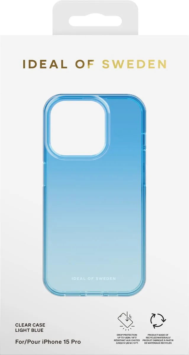 iDeal of Sweden iPhone 15 Pro Clear Case - Lichtblauw - afbeelding 6 van 6